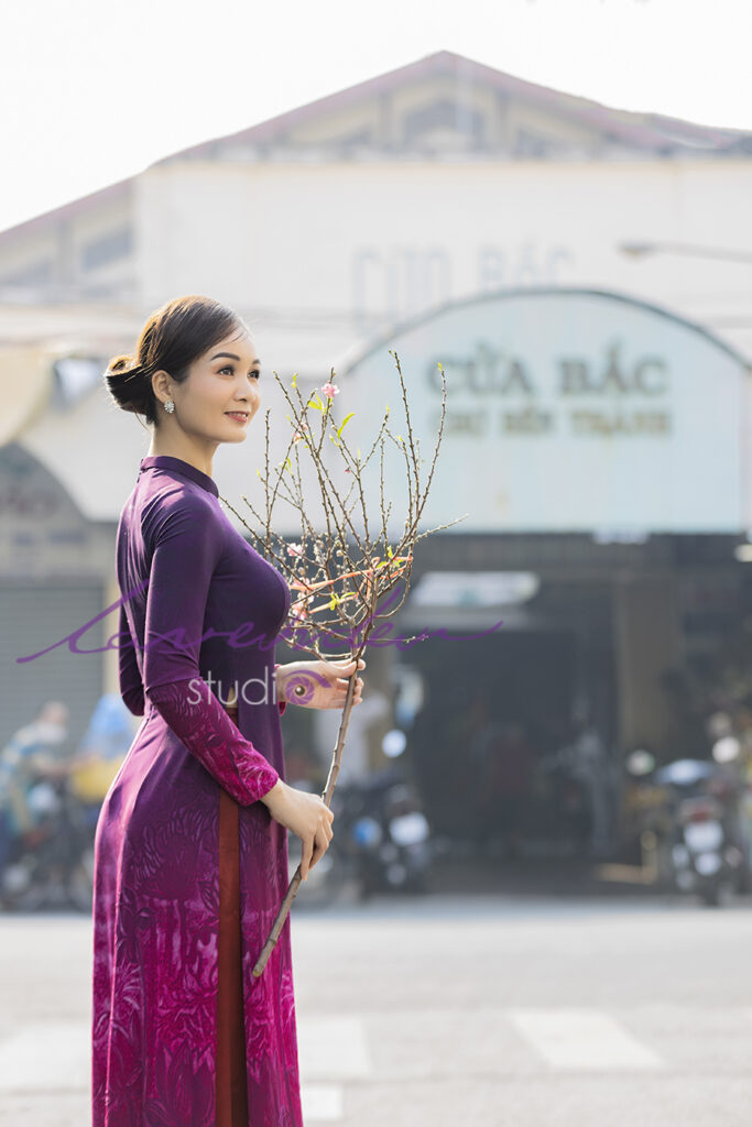 Chụp hình áo dài Tết đẹp ở Đà Nẵng
