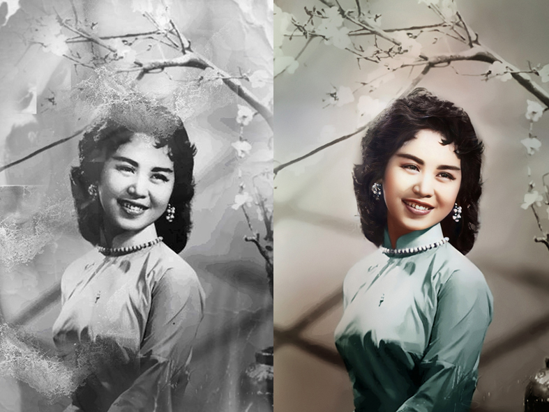 Phục Chế Ảnh Cũ, Ghép Ảnh Người Đã Mất Đầy Ý Nghĩa Phục Chế Ảnh Cũ, Ghép Ảnh Người Đã Mất Đầy Ý Nghĩa