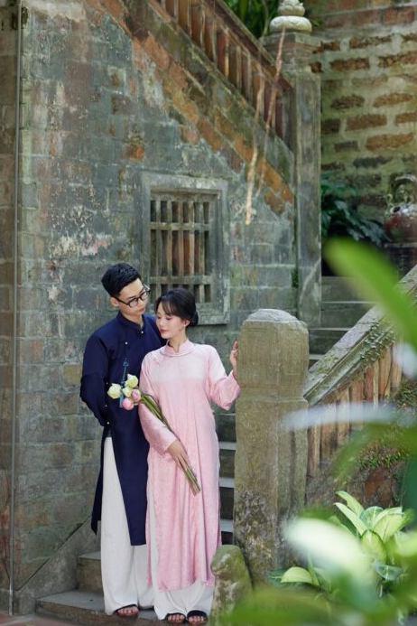 Chụp ảnh couple áo dài chân dung tone màu Hàn Quốc 2026